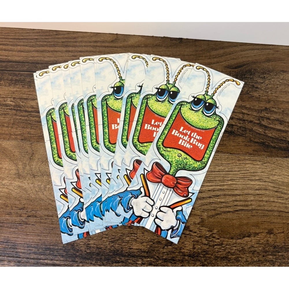 Lot Of 20 Vintage Bookmarks Let The Book Bug Bite Insect Bookmark